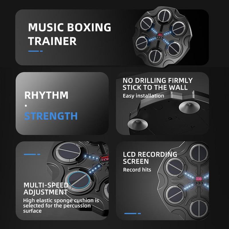 Electronic Music Punching Board, 1 Set Boxing Target with Gloves, Indoor Movement Physical Training, Parent-child Interactive Toy, Gift for Kids