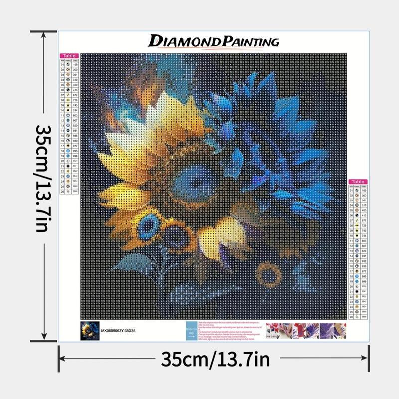 Sunflower Diamond Art Painting Kit, DIY Rhinestone Paint By Numbers Kit, Home Decor, Wall Art Bedroom Decoration without Frame, DIY Diamond Paint Picture, Christmas Gift