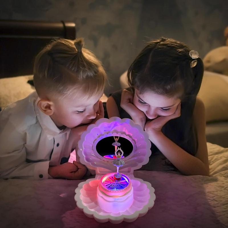 Music Box with Jewellery Set, Ballerina Jewelry Box for Girls, Daughters, Nieces, Musical Jewellery Box with LED Mirror for Birthday, Christmas, Children's Day, Kids Storage Box for Gift