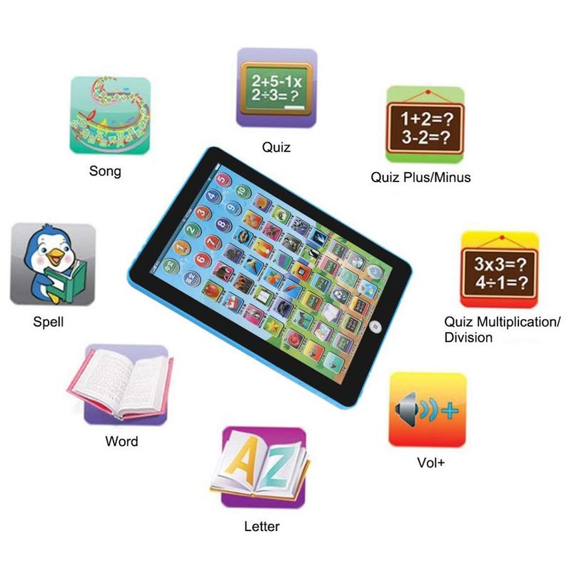 Summer Gift SKids Toys Early Learning Tablet Educational Multi-Function Toys Letter Words Number Learning Tablet