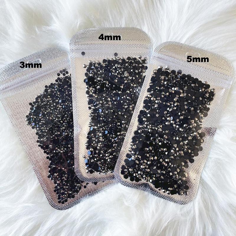 1 Pack Multi-size Solid Color Hematite Rhinestones, DIY Materials For Earrings, Bracelets, Necklaces & Jewellery Making