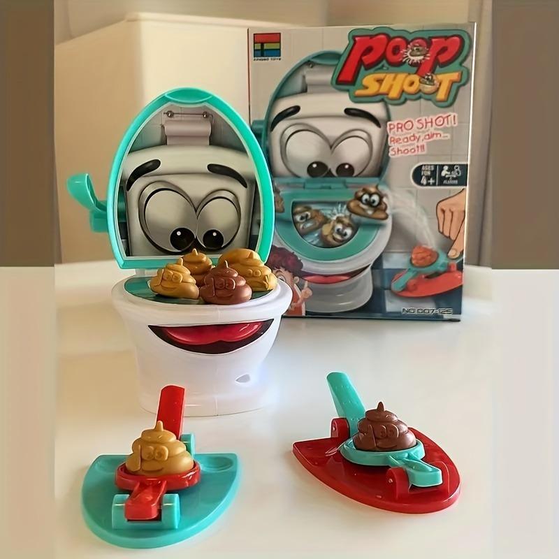 Interactive Poop Shooting Game Set For Ages 3-6 and Family Fun Plastic Poop Launcher Toy Fun Playground Game, Ideal for Holiday Gifts. christmas  miniatures