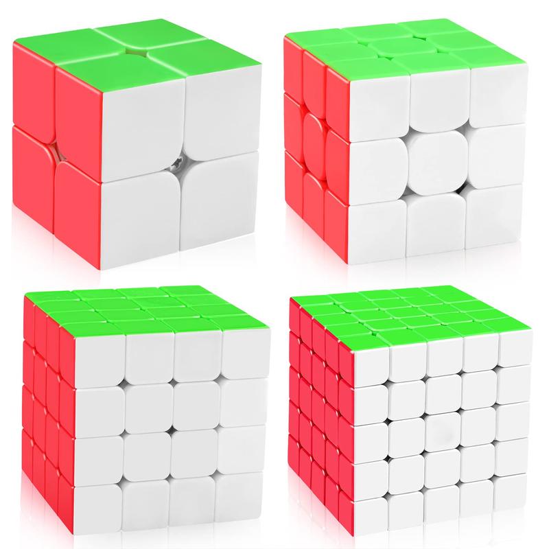 D-FantiX Speed Cube Set, Meilong MF2S 2x2 MF3S 3x3 MF4S 4x4 MF5S 5x5 Stickerless Speed Cubes Bundle with Gift Box rubixcubegame rubik