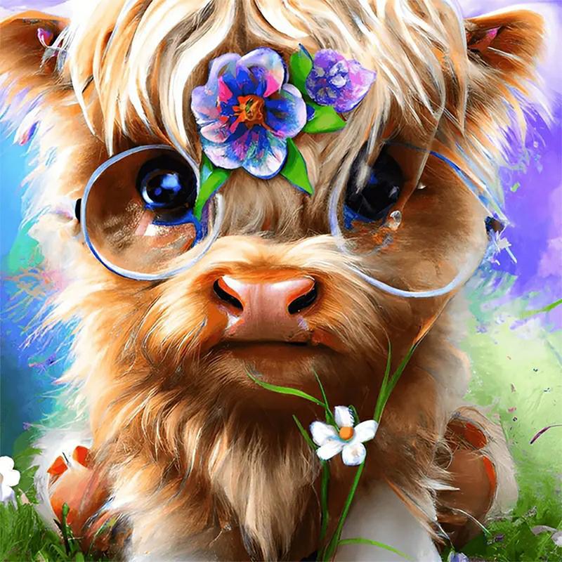 Cute Pig Pattern DIY Diamond Painting Without Frame, DIY 5D Animal Diamond Painting Kit For Home Wall Decoration Gift