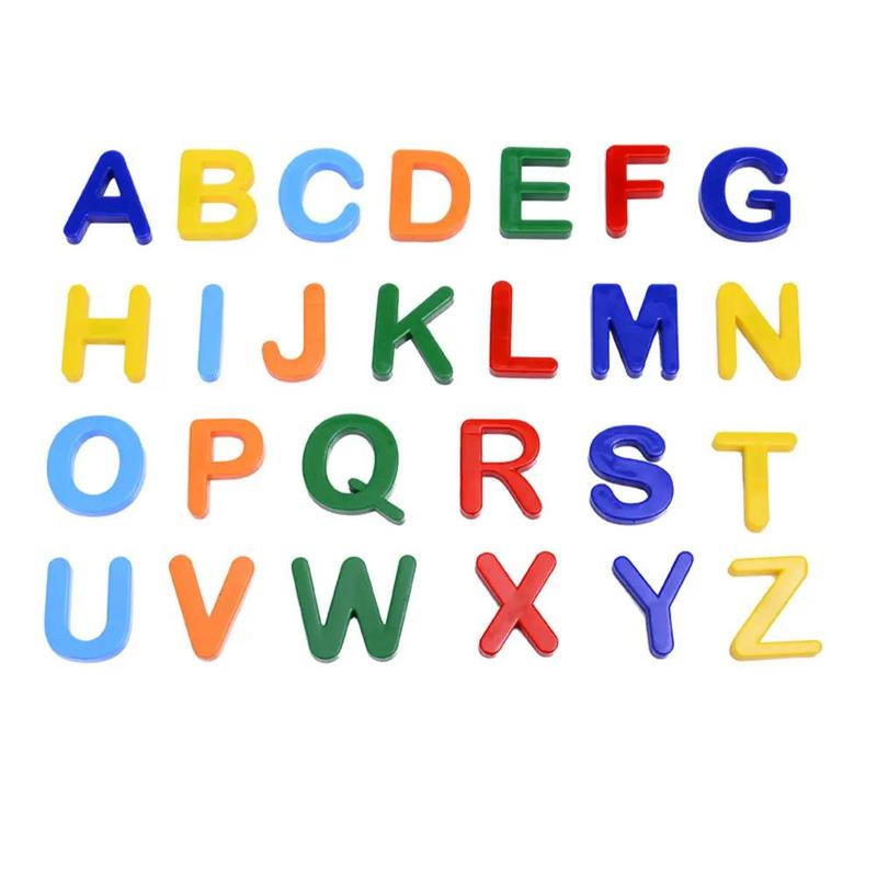 1 Set Alphabet Learning Fridge Magnet, Magnetic A-Z Alphabet Educational Toy, English Alphabet Cognition Magnet For Kindergarten Students