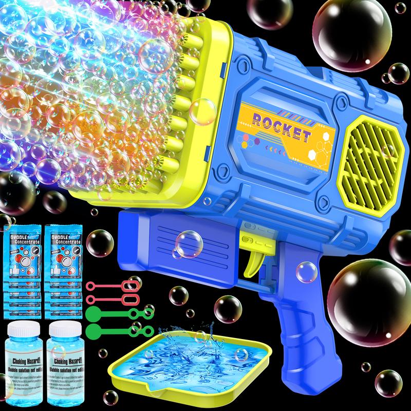 Christmas 2024 Gifts Toys for Kids Laradola 86-Hole Bubble Gun Blaster Machine Toy Halloween Gift for Kids: Bubble Guns with LED Lights - 86 Holes Bubble Maker - Outdoor Party & Wedding Toy - Birthday Gifts