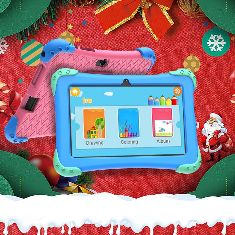 Kids Tablet 7 inch Android 12 Toddler Tablet Childrens Tablet for Kids 2-13 Quad-Core 2+32GB WiFi Bluetooth Dual Camera Parental Control with Drop-Proof Toddler Tablet Case Android Educational Gaming Tablet