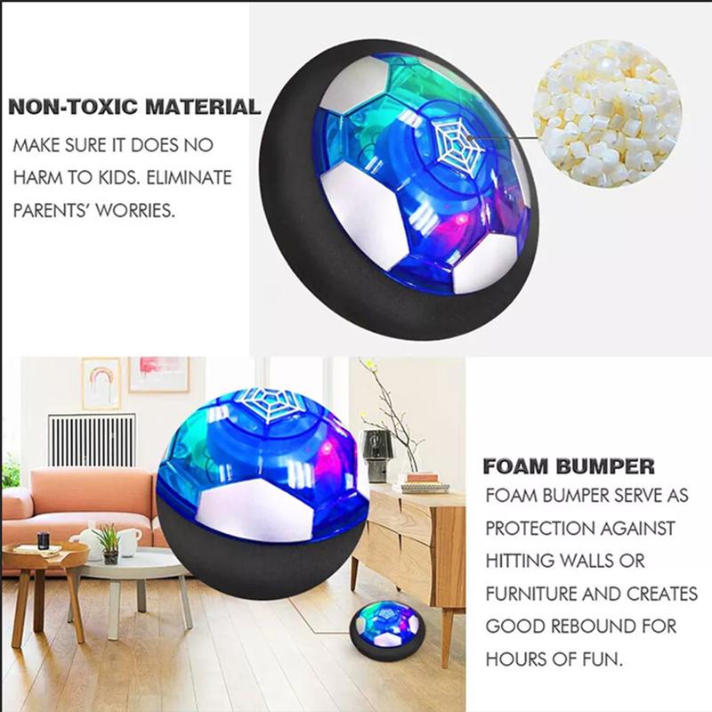 Hover Soccer Ball Rechargeable Floating with Led Lights Indoor Air Football Game Set