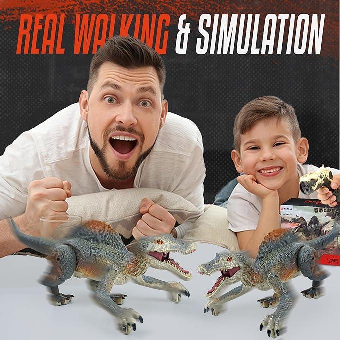 BEZGAR Remote Control Dinosaur,Spinosaurus Animal Toys，Best Gift for Boys, Best Dream for Jurassic Fan's，Birthday present for age 4+ dinosaur  animal