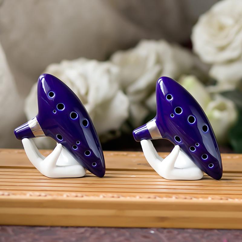 Ocarina of Time 12 Hole Alto C Ocarina Instrument with Getting Started Guide Display Stand and Color box