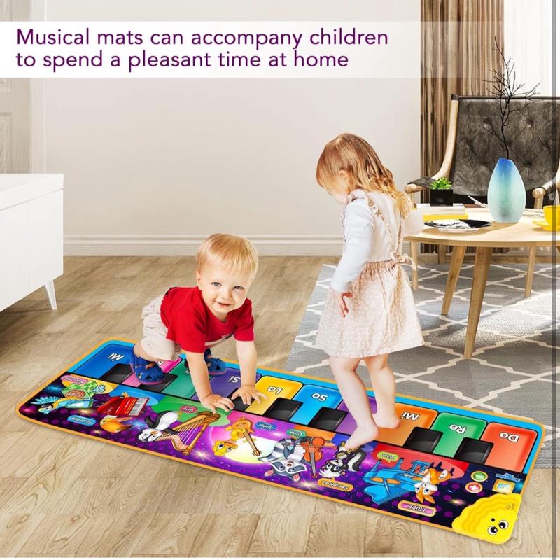 Musical Piano Mats with 25 Music Sounds - Touch Playmat for Early Education