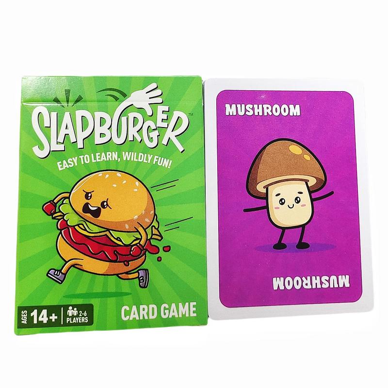 Slap Burger Game, 1 Box Funny Slap Burger Game Card, Creative Party Gift, Holiday Accessory, Birthday Party Supplies, Party Accessory