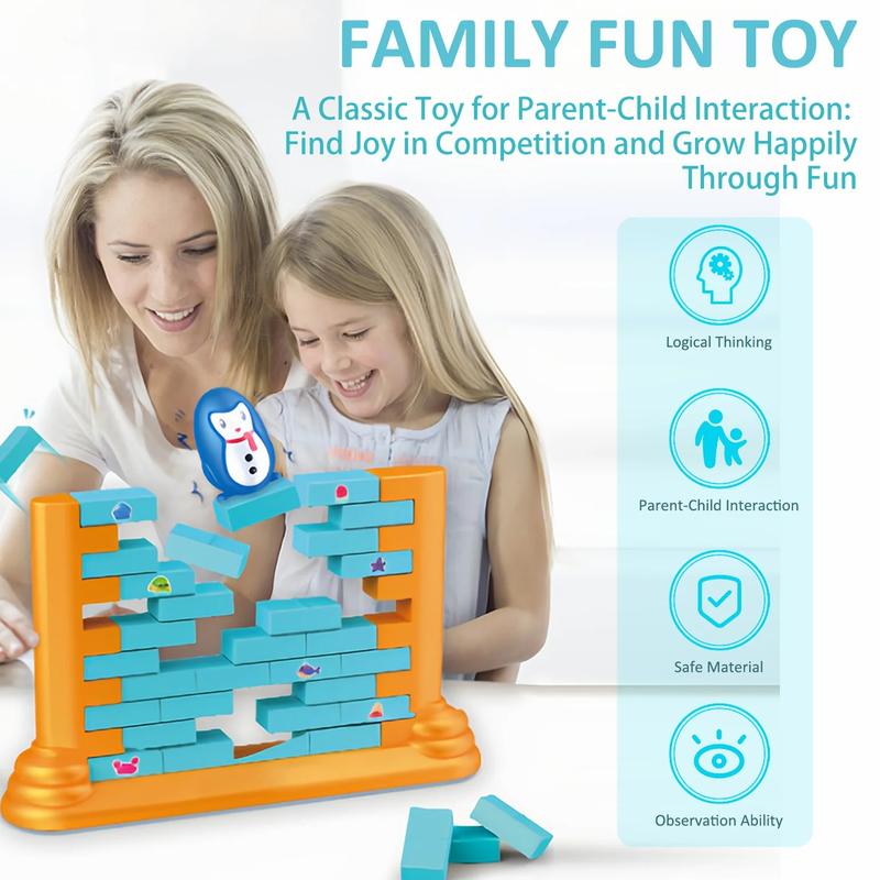 Save The Penguin Game, Funny Family Board Game, Penguin Trap Don'T Break The Walls, Penguin Trap Break Ice Activate Family Party Ice Breaking Kids Puzzle Table Knock Block