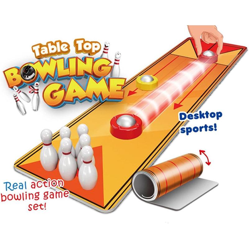 Tabletop Bowling Set ,Mini Bowling Set Games ,Portable Mini Tabletop Games,Portable Mini Tabletop Games for Kids and Adults, Indoors and Outdoors