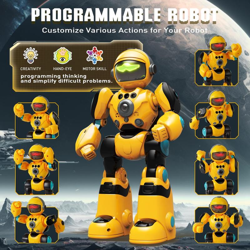 (Remote control toy 4-piece color set, robot + toy dog) Robot Dog Toys for Girls Toys Interactive Robot Toy FollowMe Robot for Kids 3-7 Intelligent Remote Control Dog with Sing Dance AI Robotics for Kids Age 3 4 5 6 7 Chrismas Birthday Gifts Girls