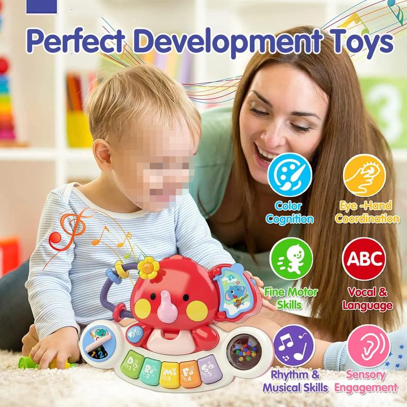 Piano Musical Toys for Kids, Musical Educational Toys with Lights, Early Learning Montessori Toy for Boys Girls, Learning Toys for Children