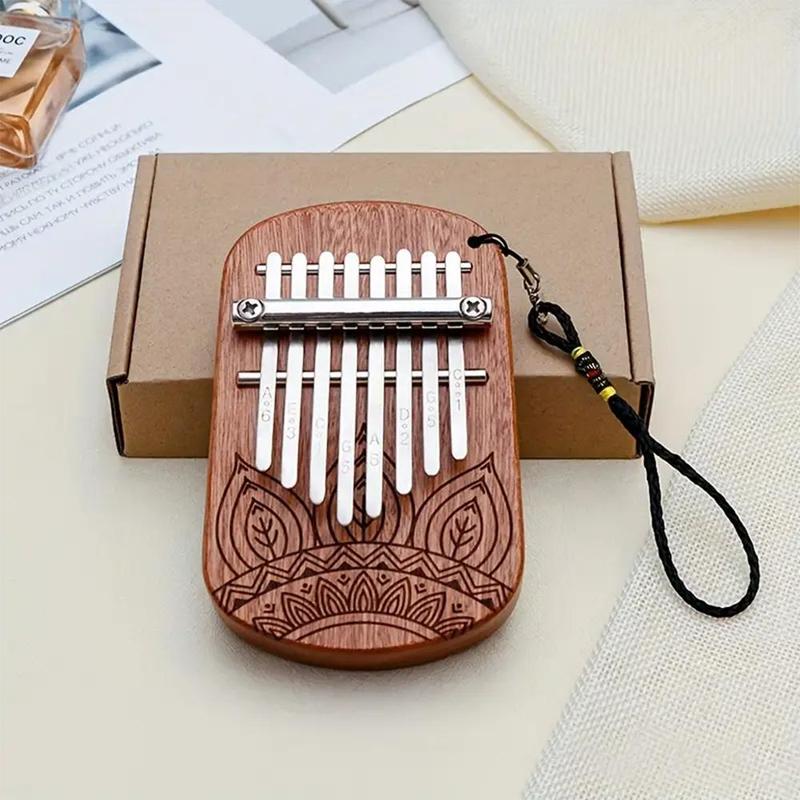 Mini Wooden Thumb Piano, 8-tone Mini Kalimba, Portable Finger Piano, Musical Instrument for Beginners