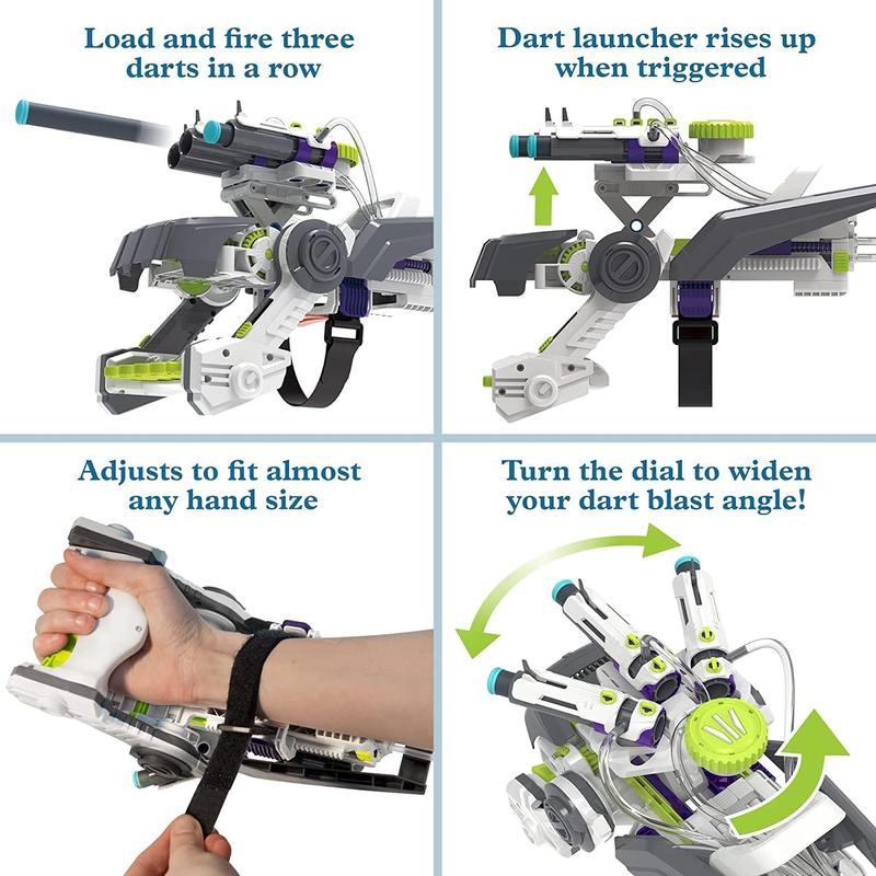 Thames & Kosmos Ultra Bionic Blaster STEM Experiment Kit | Construct a Robotic Foam Dart Blasting Glove | Challenging Build, Learn About Mechanical Technology & Engineering