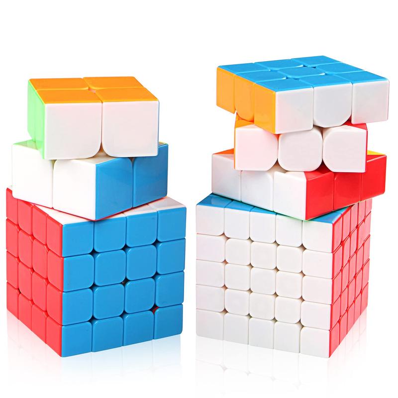 D-FantiX Speed Cube Set, Meilong MF2S 2x2 MF3S 3x3 MF4S 4x4 MF5S 5x5 Stickerless Speed Cubes Bundle with Gift Box rubixcubegame rubik