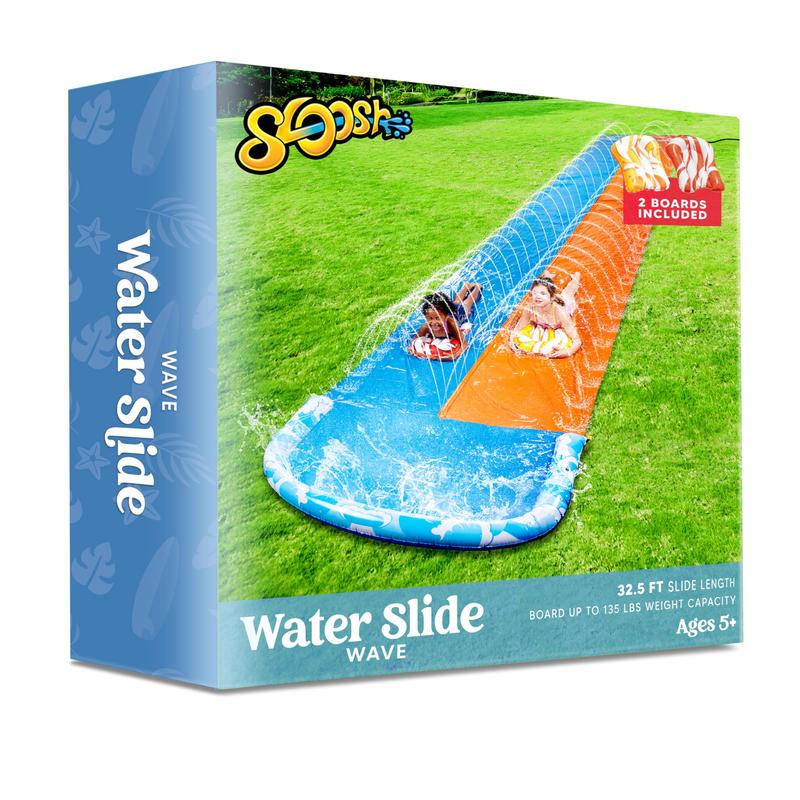 32.5ft Extra Long Water Slide and 2 Inflatable Boards