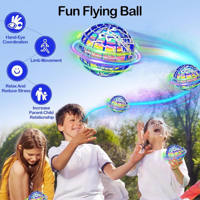 Christmas Gifts-Flying Orb Ball Toy Newest Upgrade Hover Boomerang Ball  360°Rotating Drone Ball Effects Cool Cosmic Globe Toys for Kids Teen Adults