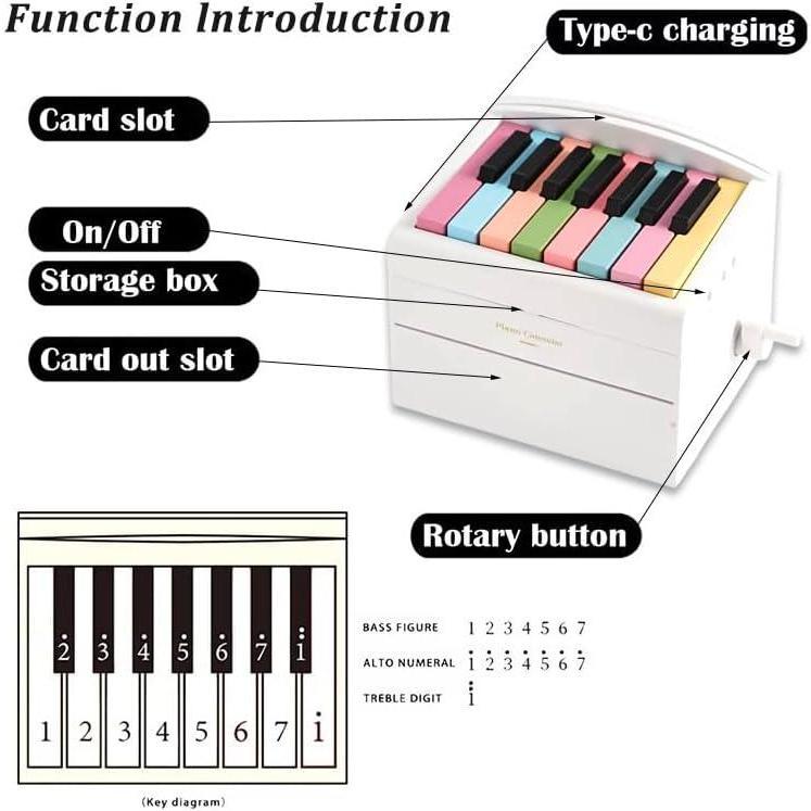 Swift Piano Calendar 2025 with Music Lyrics Mini Piano with 52 Sheet Music in 28 Cards for Fans, Family and Friends Advent Calendar