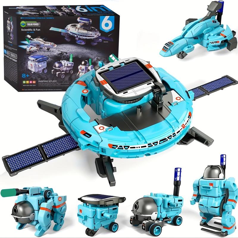 6 in 1 Solar Robot Kit, Puzzle Building Science Experiment Toys for Boys and Girls,BlackFriday Birthday Christmas Gifts. Sensory Nanotopia STEM Kit with Bugs