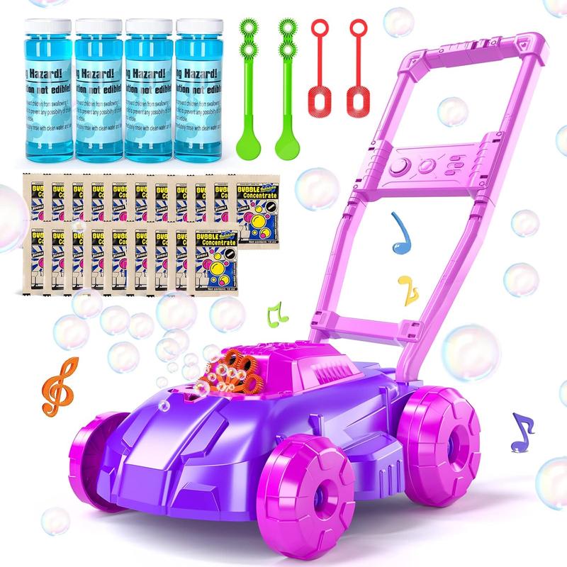 Pink and Purple Bubble Lawn Mower , Bubble Machine, Outdoor Toys,  Christmas, Easter Birthday Gifts