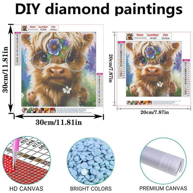 Cute Pig Pattern DIY Diamond Painting Without Frame, DIY 5D Animal Diamond Painting Kit For Home Wall Decoration Gift