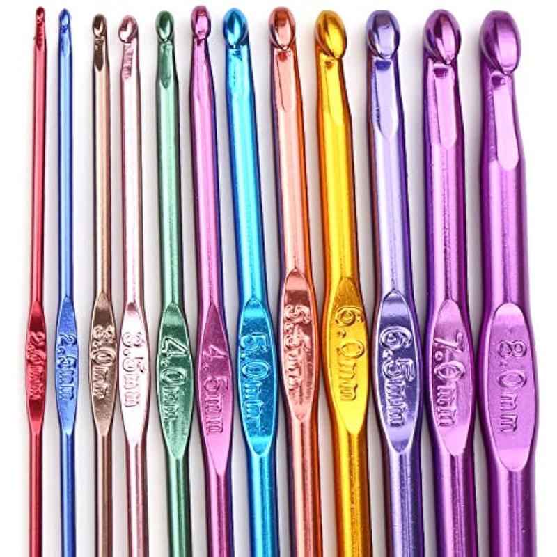 14PCS Aluminum Crochet Hooks Knitting Needles Craft Yarn 2.0mm 2.5mm 3.0mm 3.5mm 4.0mm 4.5mm 5.0mm 5.5mm 6.0mm 6.5mm 7.0mm 8.0mm 9.0mm 10.0mm