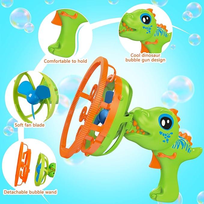 Bubble Machine, Dinosaur Bubble Machines for Children, Toy with Bubble Solution, Boys Girls Games Garden Outdoor Easter Gifts Toy Bubble Machine 3 4 5 6 7 8 Years