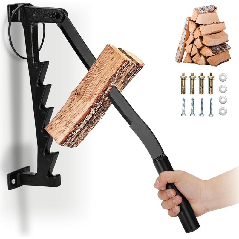 Magula Wall Mounted Wood Splitter, Portable Wall Mounted Kindling Wood Splitter, Wall Mounted Log Splitter for Indoor Outdoor,  Firewood Kindling Splitter with Double Lever Design-5 Year Warranty