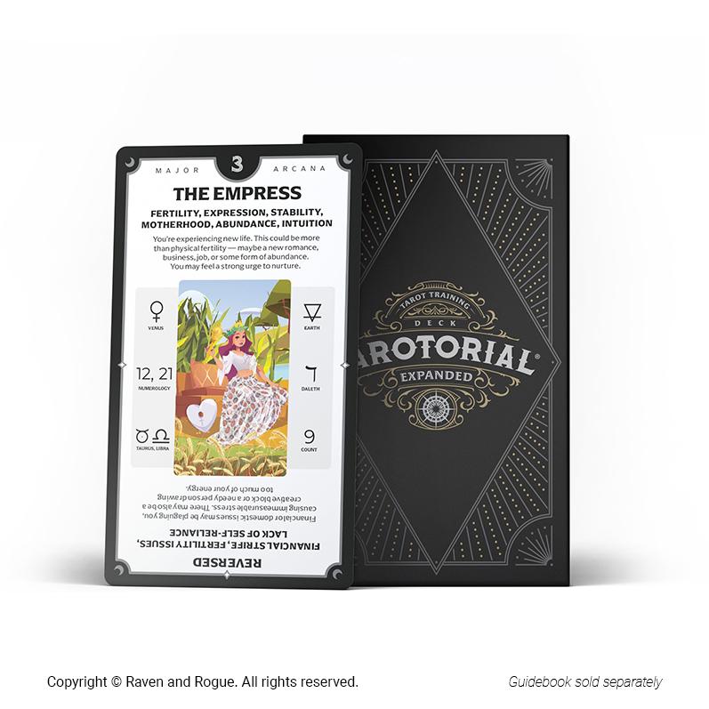 Tarotorial ® Expanded FULL SIZE Tarot Training Deck - GOLD Expanded Edition