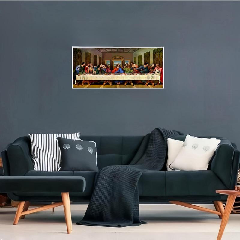 The Last Supper DIY Diamond Art Painting Picture without Frame, DIY The Last Supper Rhinestone Embroidery Craft Set, 1 Set DIY Diamond Arts Painting for Home Wall Decor