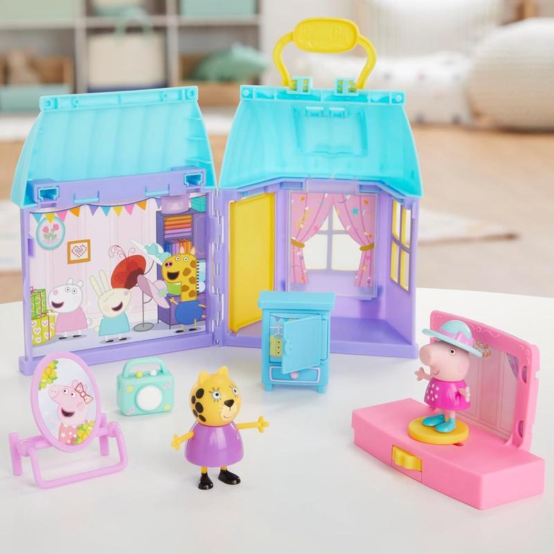 Peppa Pig Peppa’s Dance Party Playset with House, 2 Figures, 6 Accessories, Preschool Toys for Girls and Boys, Kids Gifts, Ages 3+ ( Exclusive)