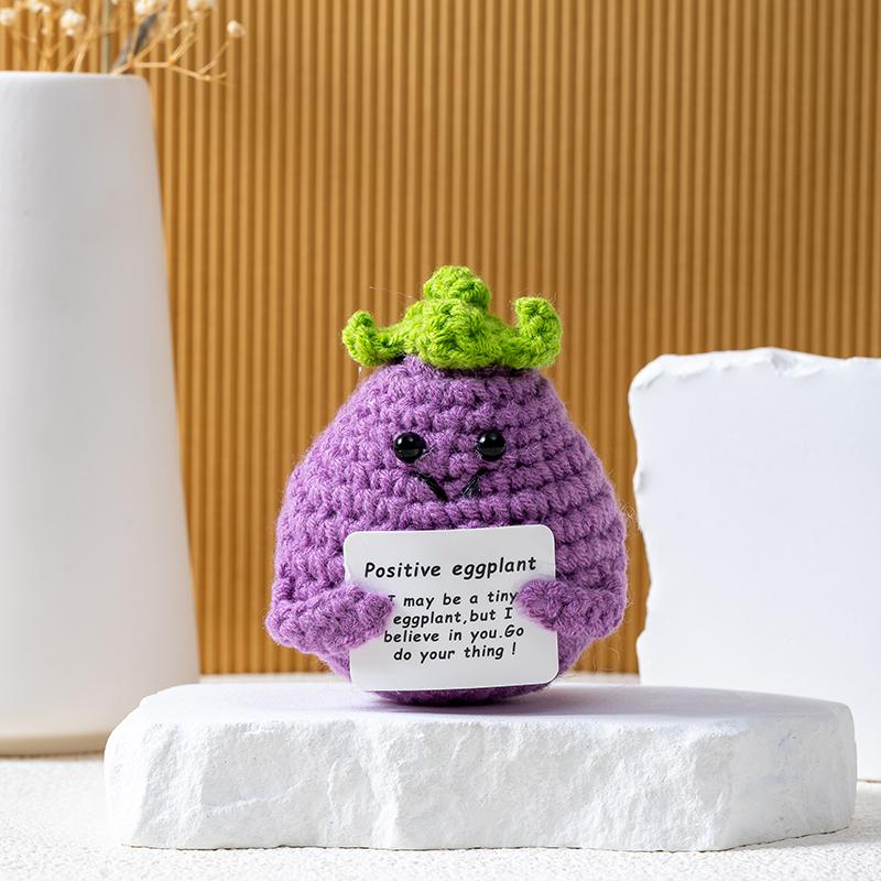 Decorative Flowers, Plants & Fruit Funny Positive Pickle Home Decorations Crochet Gifts Encouragement Birthday Gifts, Christmas Stocking Stuffers，Fruits and vegetables