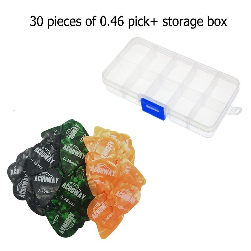 Multicolor Guitar Picks with Storage Box, 30pcs set Durable Guitar Picks with Storage Case, Guitar Accessories, Christmas Gift