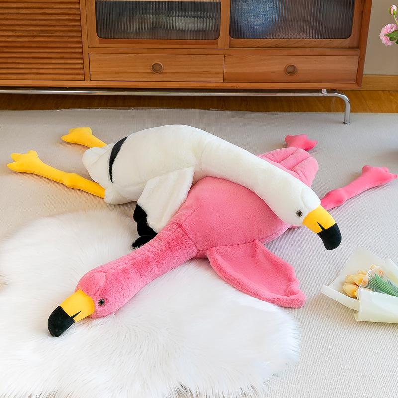 Flamingo Stuffed Animal 4.3 ft, Large Pink Flamingo Plush Toy Cute Plushies, Kawaii Plush Pillow Funny, Softest Birthday Valentine Christmas Toy Gift