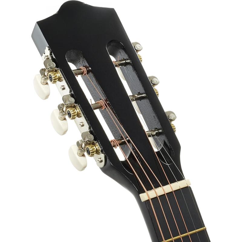 38-inch Beginner Acoustic Guitar Package (Black), Basic Starter Kit w Gig Bag, Strings, Strap, Tuner, Pitch Pipe, Picks