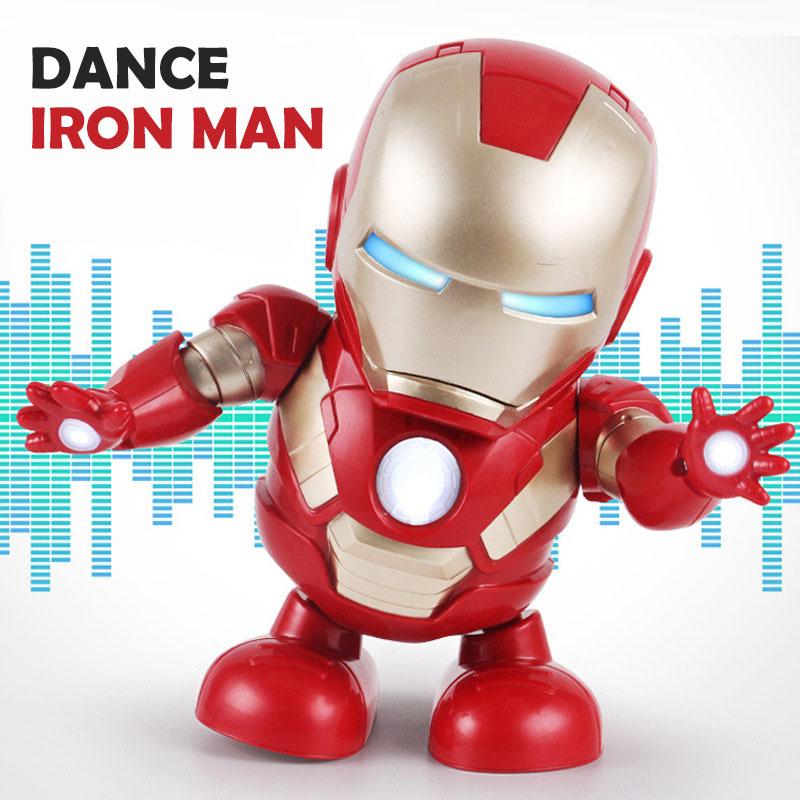 Dance Hero toy for kids, Dancing Robot with light and music, Iron Man, Spider Man, Batman, Hulk, Avengers. DC Figures.HEYBABE