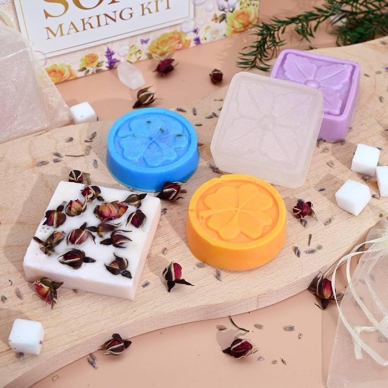 Soap Making Supplies - Melt and Pour Soap Base, Molds, Colorants, Fragrances, Glitter, Dried Flowers, DIY Kits for Adults