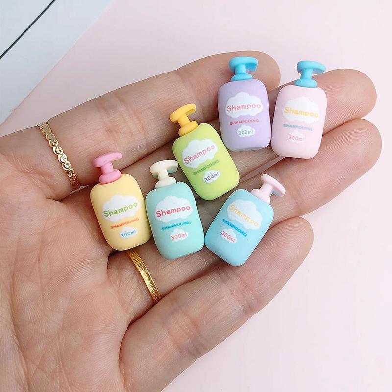 10Pcs Set 1:12 Dollhouse Miniatures Supplies Shampoo Shower Gel Body Wash Dolls Bathroom Home Furniture Decor Pretend Play Toys