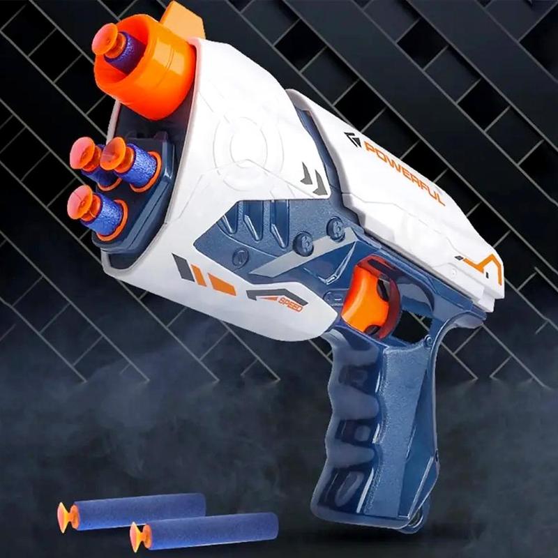 Foam Bullet Gun Toy, 1 Box Manual Launching Safety EVA Suction Cup Sponge Bullet Toy, Indoor Outdoor Chasing Battle Toy Gun, No Battery Required