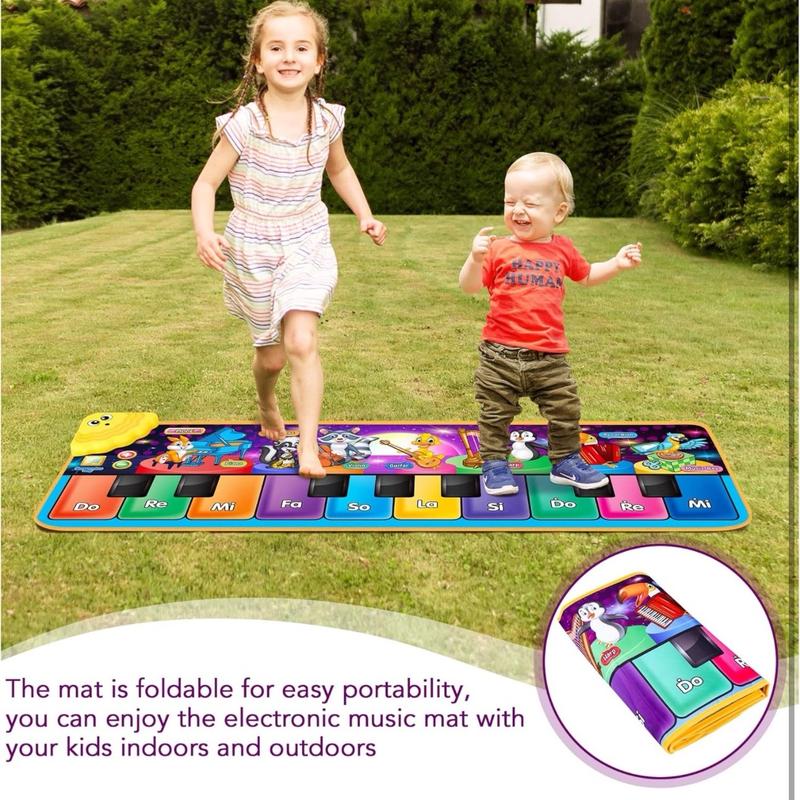 Musical Piano Mats with 25 Music Sounds - Touch Playmat for Early Education