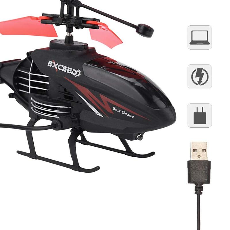 Helicopter with Led Light Rc Helicopter Outdoor Mini RC Infraed Induction Helicopter Aircraft Flashing Light Helicopter Christmas Gifts for Men Helicopter Drones for Kids 8-12