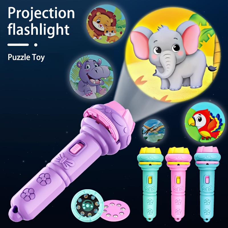 2pcs 2-Pack Kids Projection Flashlights with 64 Patterns, Educational Dinosaur, Space, Vehicle Toys for Bedtime Fun and Learning