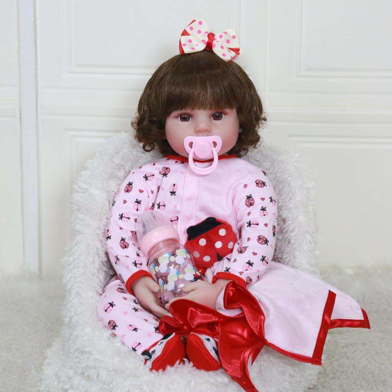 Wooroy Reborn Doll - Birthday Gift, Kids Gift, Girl Gift, Christmas Gift, Big Sister Gift, 22 Inch Lifelike Baby Doll Look Real Realistic Newborn Baby Gift Toys for Kids Age 3+