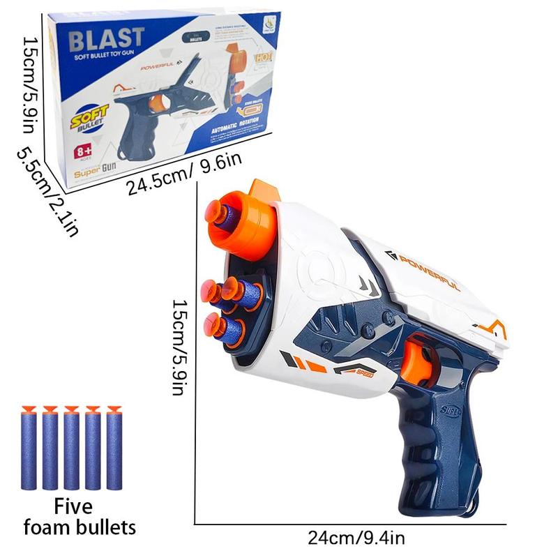 Foam Bullet Gun Toy, 1 Box Manual Launching Safety EVA Suction Cup Sponge Bullet Toy, Indoor Outdoor Chasing Battle Toy Gun, No Battery Required