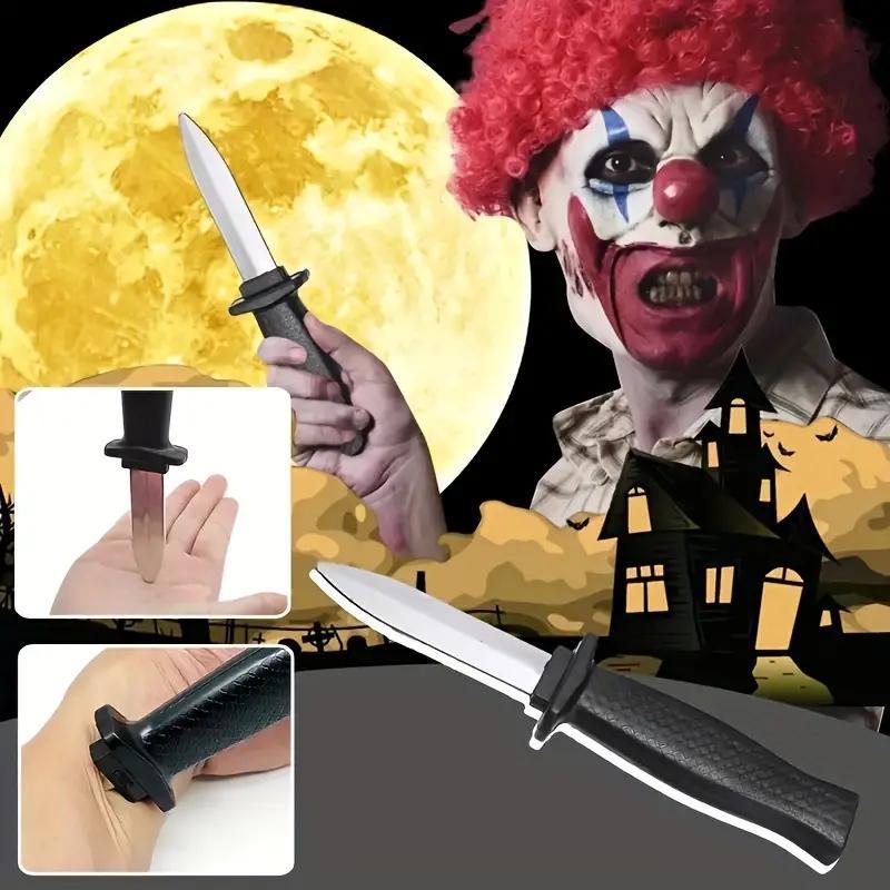 Magic Retractable Knife, 3 Counts Magic Knife Toy, Safety Knife Toy for Prank & Party Game, Party Accessories for Halloween, Christmas, Easter, Festivals