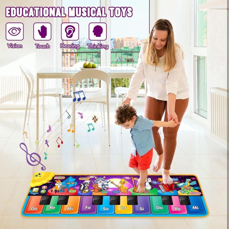 Musical Piano Mats with 25 Music Sounds - Touch Playmat for Early Education